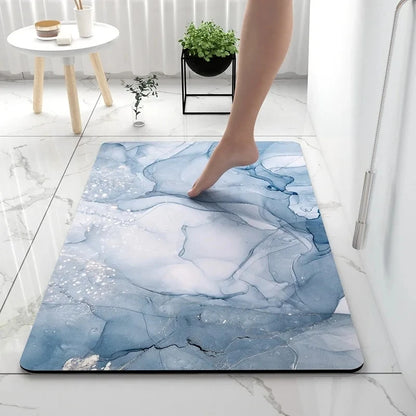 Alfombras de baño, alfombra de suelo de tierra de diatomeas suave, superabsorbente. Felpudo para puerta, antideslizante de goma para ducha