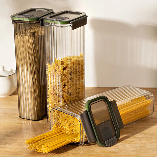 Contenedor para almacenar espaguetis con tapa, recipiente para pastas, organizador