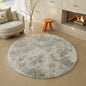 Alfombra suave y mullida para sala de estar, área de sofá, pelo largo para dormitorio, base antideslizante, redonda de felpa para niños, decoración del hogar