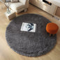 Alfombra suave y mullida para sala de estar, área de sofá, pelo largo para dormitorio, base antideslizante, redonda de felpa para niños, decoración del hogar