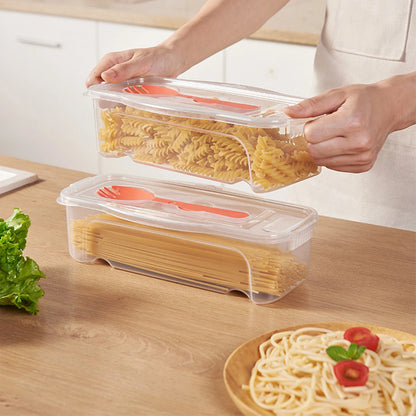 Recipientes para alimentos para microondas con tapa, 1.250 ml (44 oz), para cocinar espaguetis, con escurridor y cubiertos