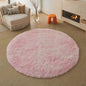 Alfombra suave y mullida para sala de estar, área de sofá, pelo largo para dormitorio, base antideslizante, redonda de felpa para niños, decoración del hogar