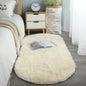Alfombra ovalada suave y sedosa de felpa VIKAMA, decoración moderna para el hogar, sala de estar, sofá, centro de mesa, dormitorio de niña
