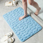 Alfombrilla de baño antideslizante con relieve de adoquines, absorbente, lavable, para bañera, ducha o puerta. Decorativo