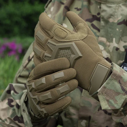 Guantes tácticos para hombre, para paintball, airsoft, deportes al aire libre, tiro, senderismo, carreras, policía. Guantes de dedo completo
