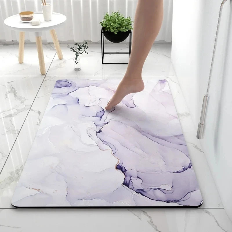 Alfombras de baño, alfombra de suelo de tierra de diatomeas suave, superabsorbente. Felpudo para puerta, antideslizante de goma para ducha