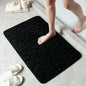 Alfombrilla de baño antideslizante con relieve de adoquines, absorbente, lavable, para bañera, ducha o puerta. Decorativo