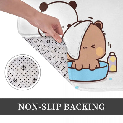 Alfombrilla de baño Bubu And Dudu para ducha, decoración del hogar, con forma de oso, secado rápido, moderna, absorbente y antideslizante