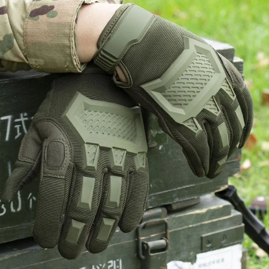 Guantes tácticos para hombre, para paintball, airsoft, deportes al aire libre, tiro, senderismo, carreras, policía. Guantes de dedo completo
