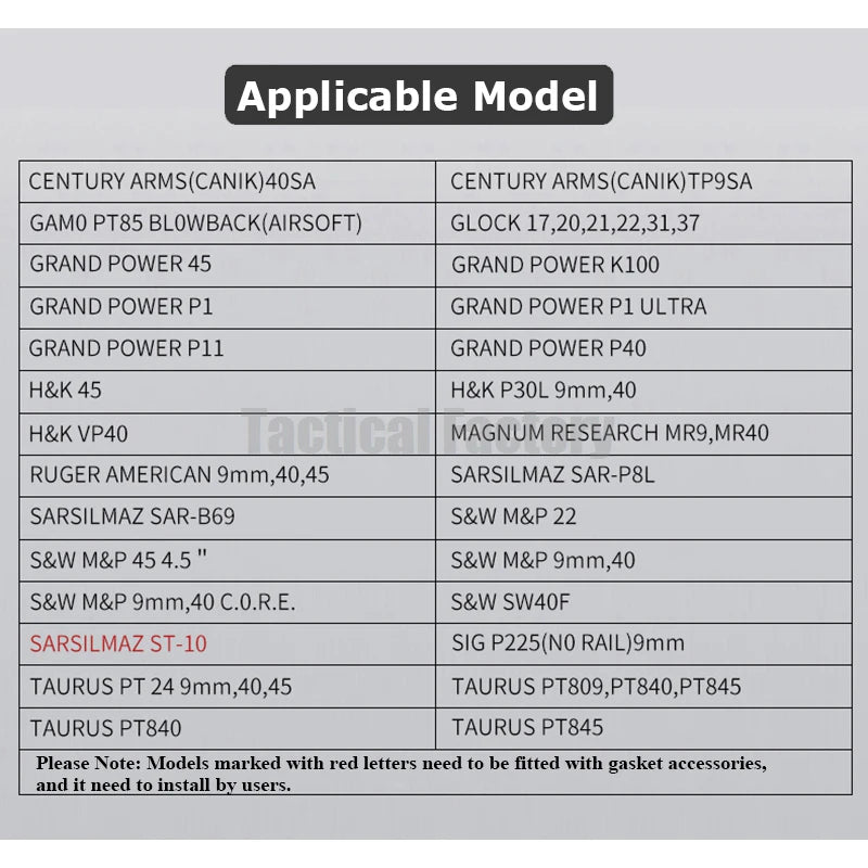 Funda táctica de caza para diestros y zurdos para GL 17 20 21 22 31/H&K VP40 45/S&W M&P 22 45 9mm/SIGP225/Taurus PT24 PT809 PT840