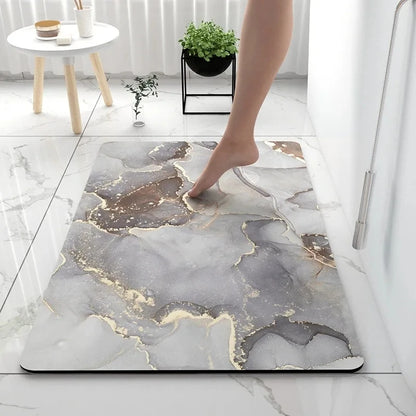 Alfombras de baño, alfombra de suelo de tierra de diatomeas suave, superabsorbente. Felpudo para puerta, antideslizante de goma para ducha